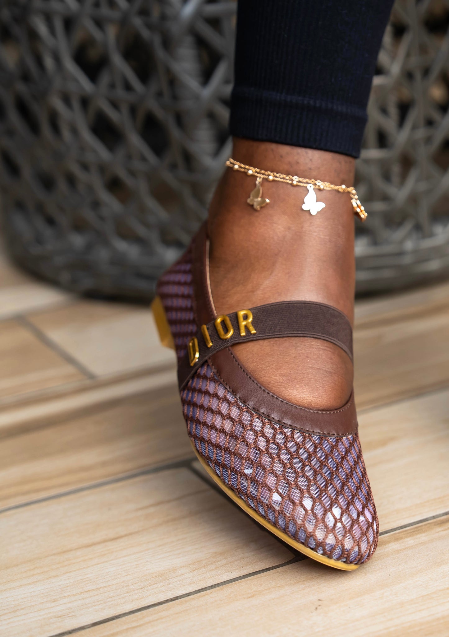 Diorr ballerina mesh flats