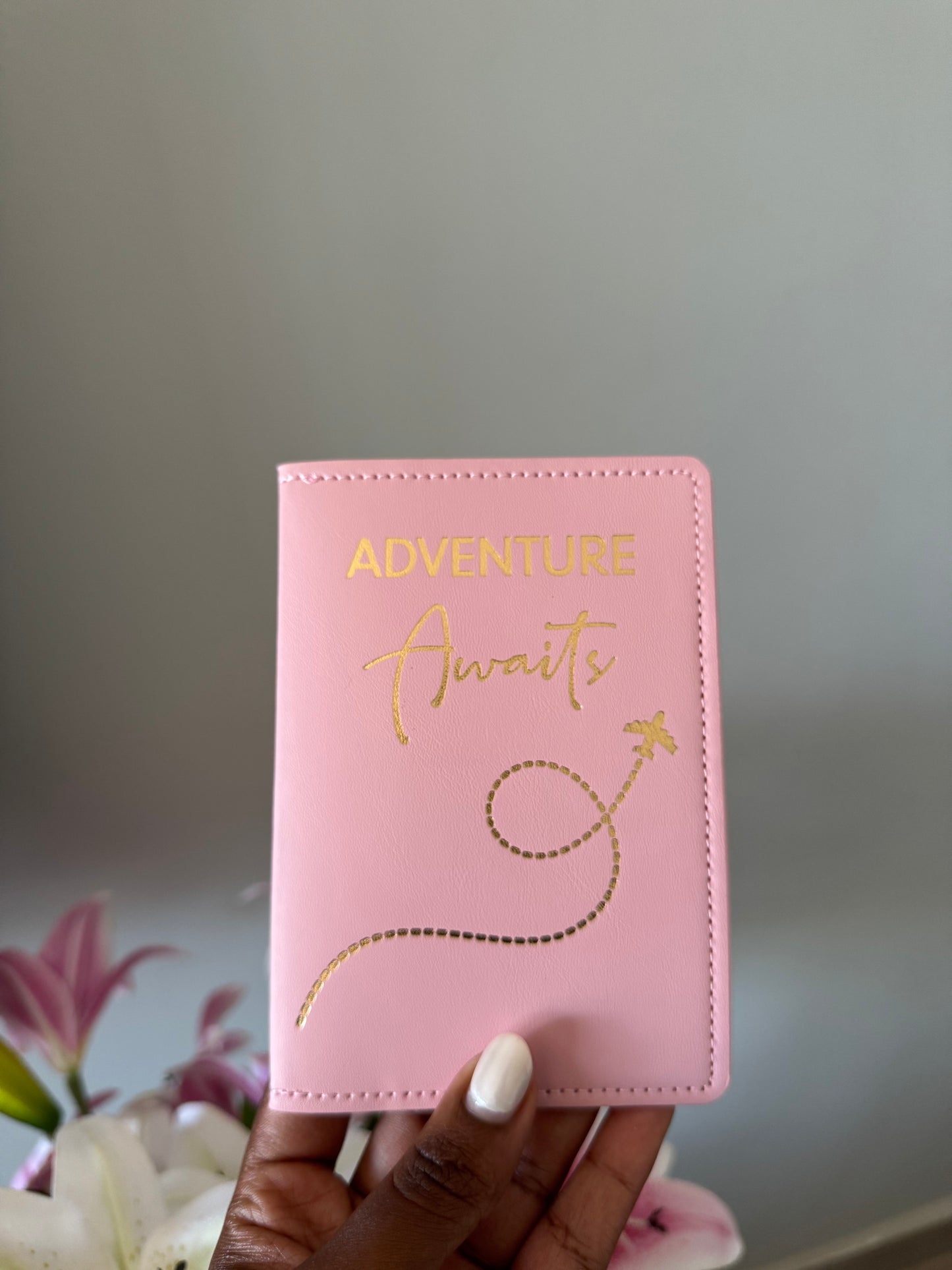 Adventure awaits passport cover