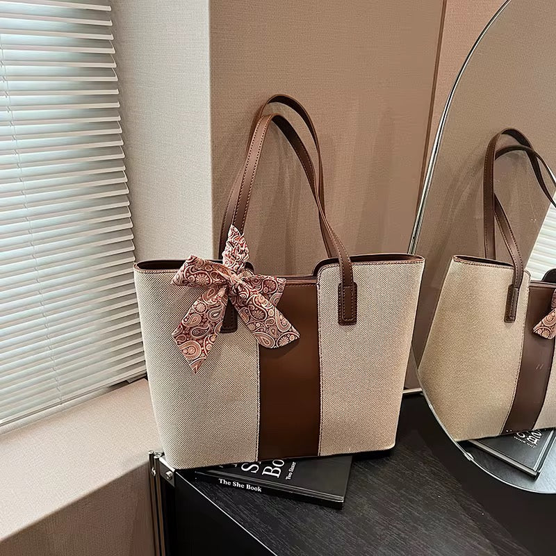 Two toned tote bag