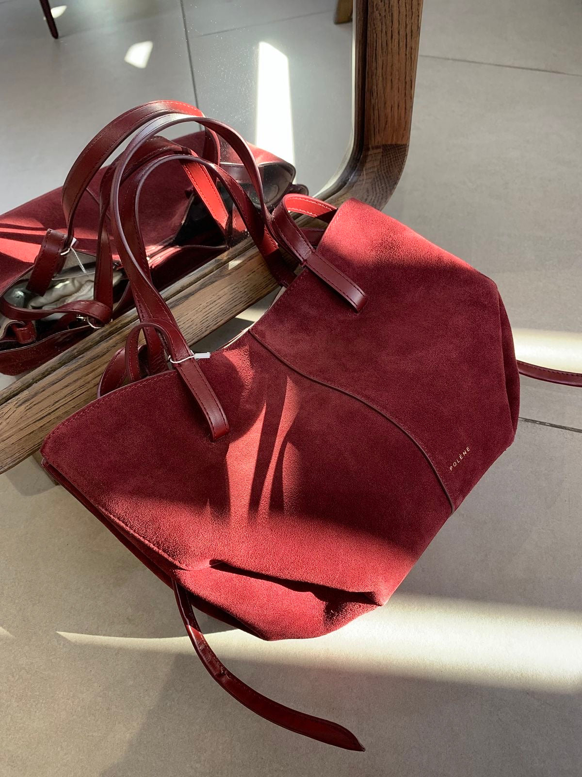 Polene SUEDE large quality tote bag