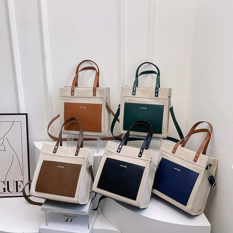 Olivia canvas tote bag