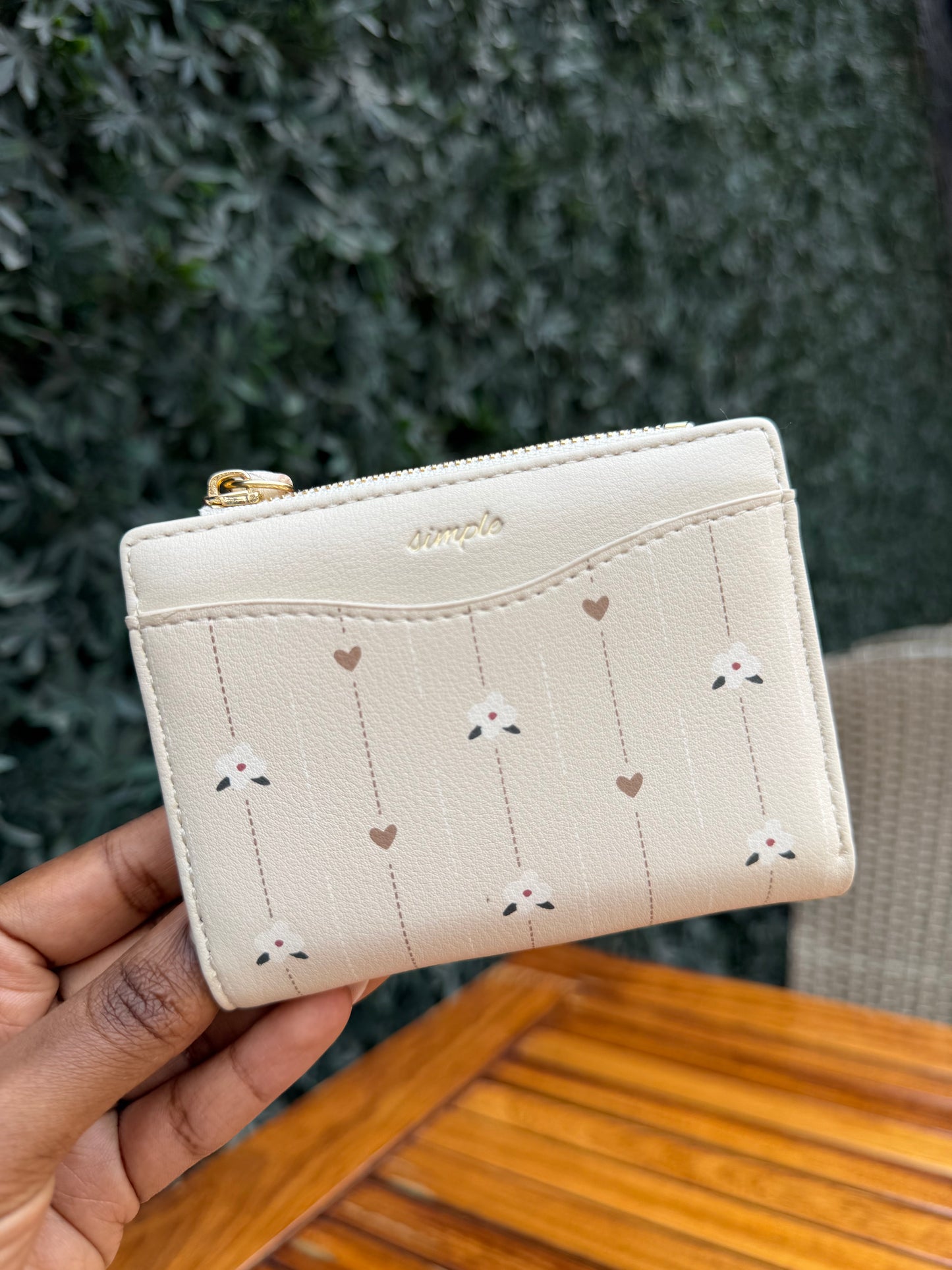 Floral simple mini wallet with coin purse