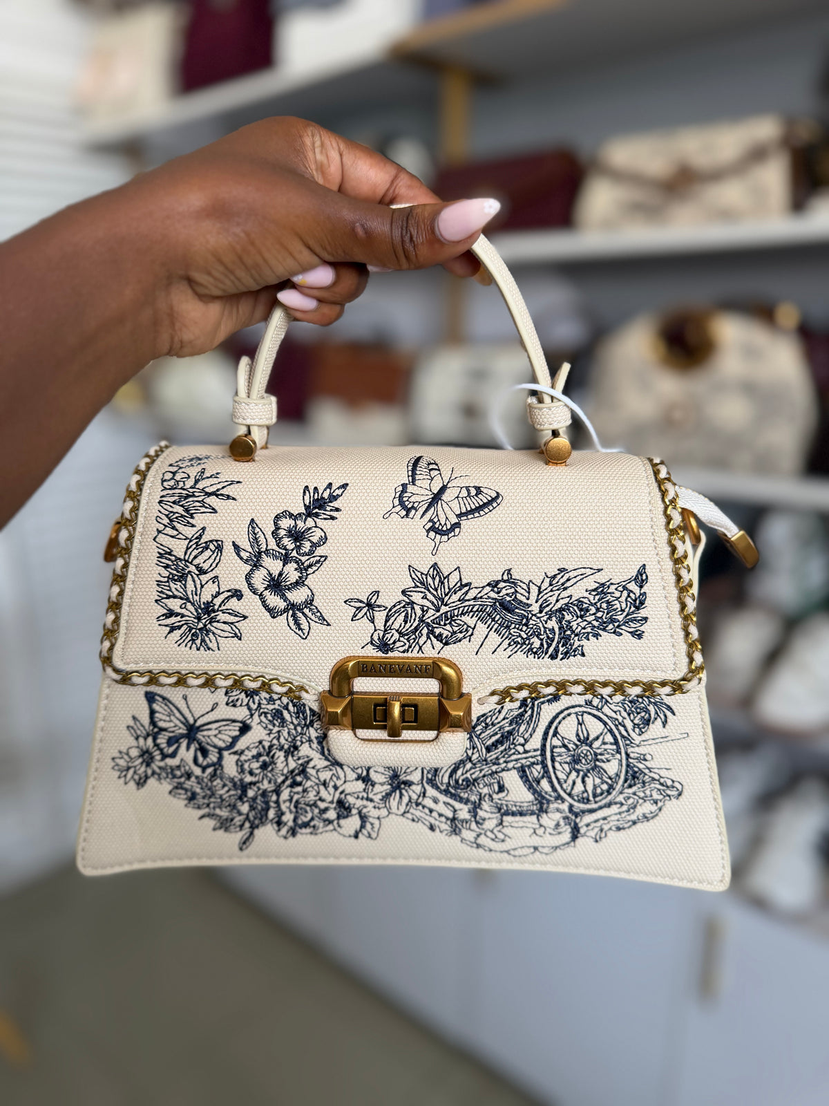 Jael embroidery shoulder bag