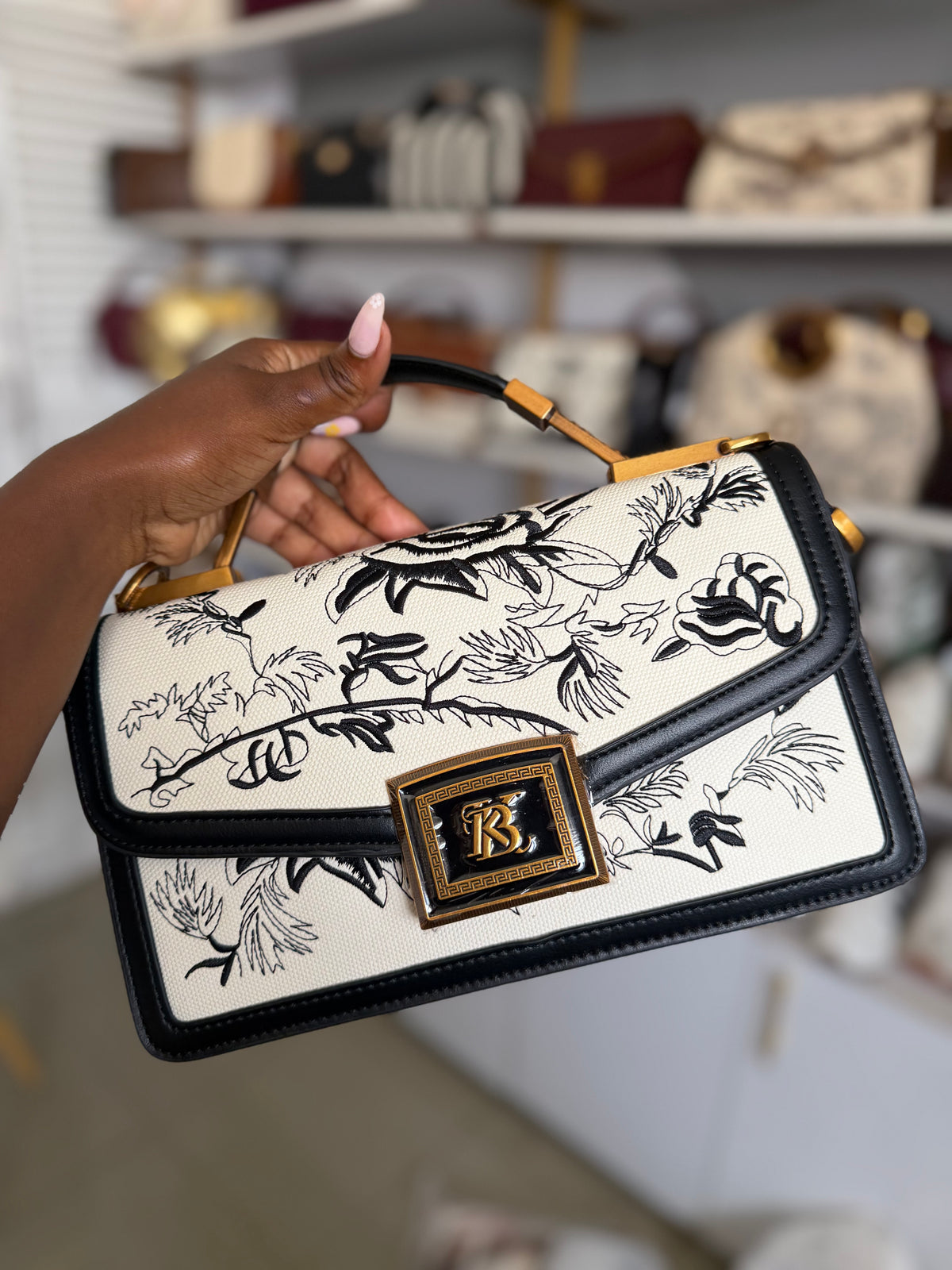 Liora embroidery shoulder bag