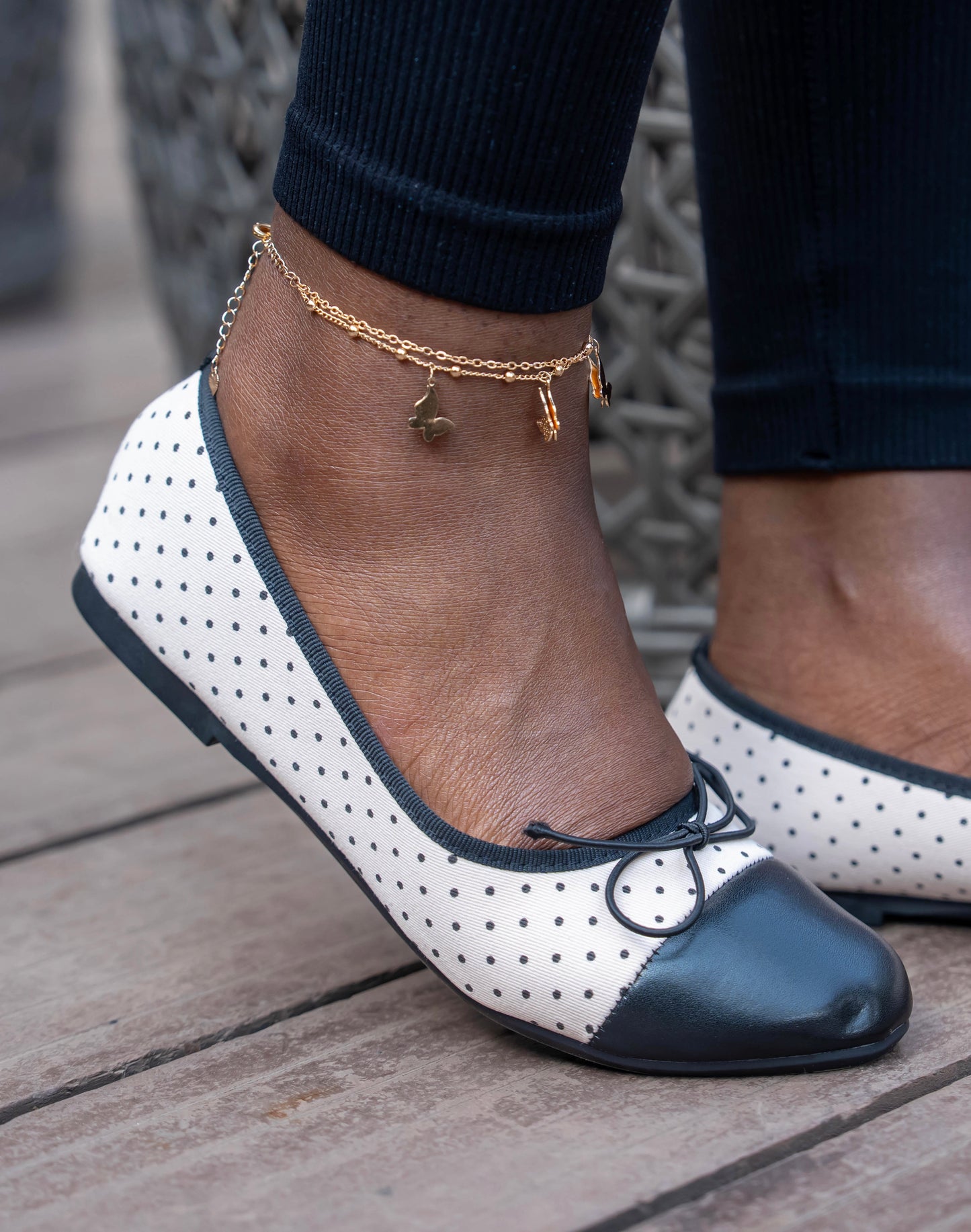 Pola dot doll/flat shoes