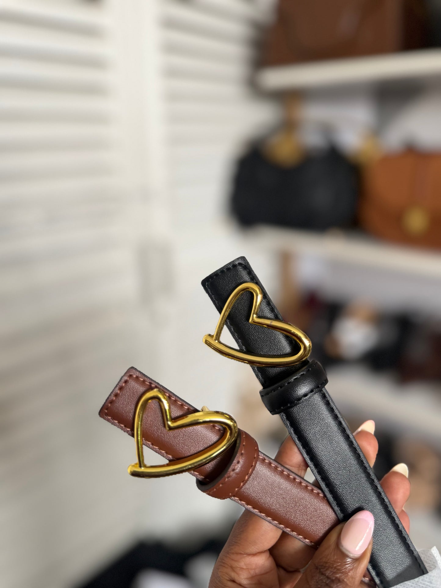 Love heart shaped thick belt