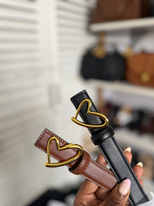 Love heart shaped thick belt
