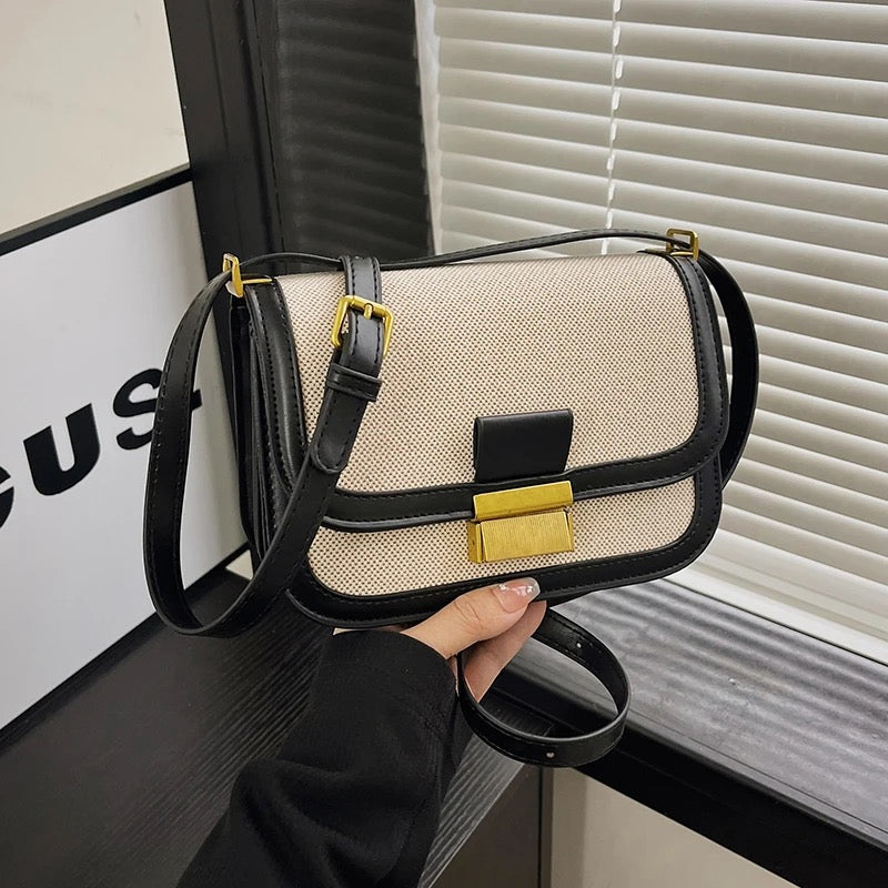 Canvas saddle/crossbody bag