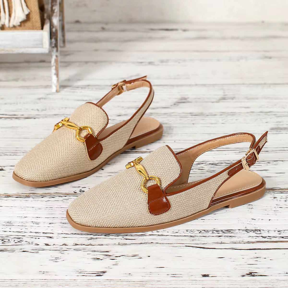 Julie sling back loafer flats