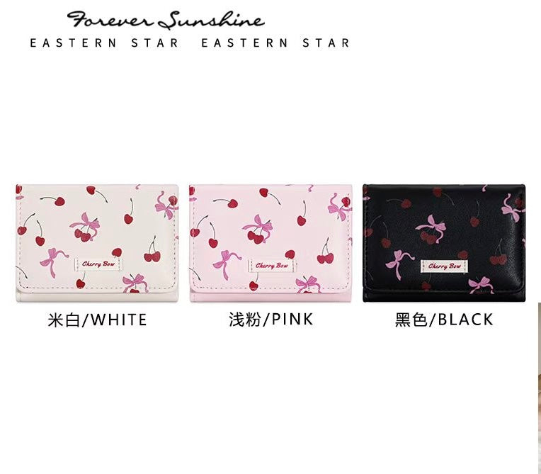 Cherry bow mini wallet