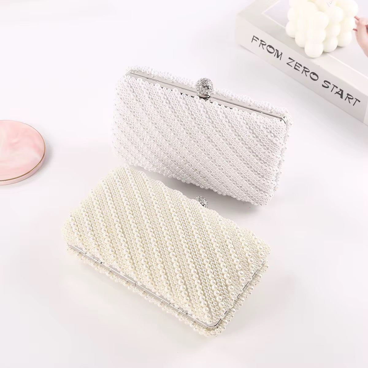 Kelly pearl clutch bag