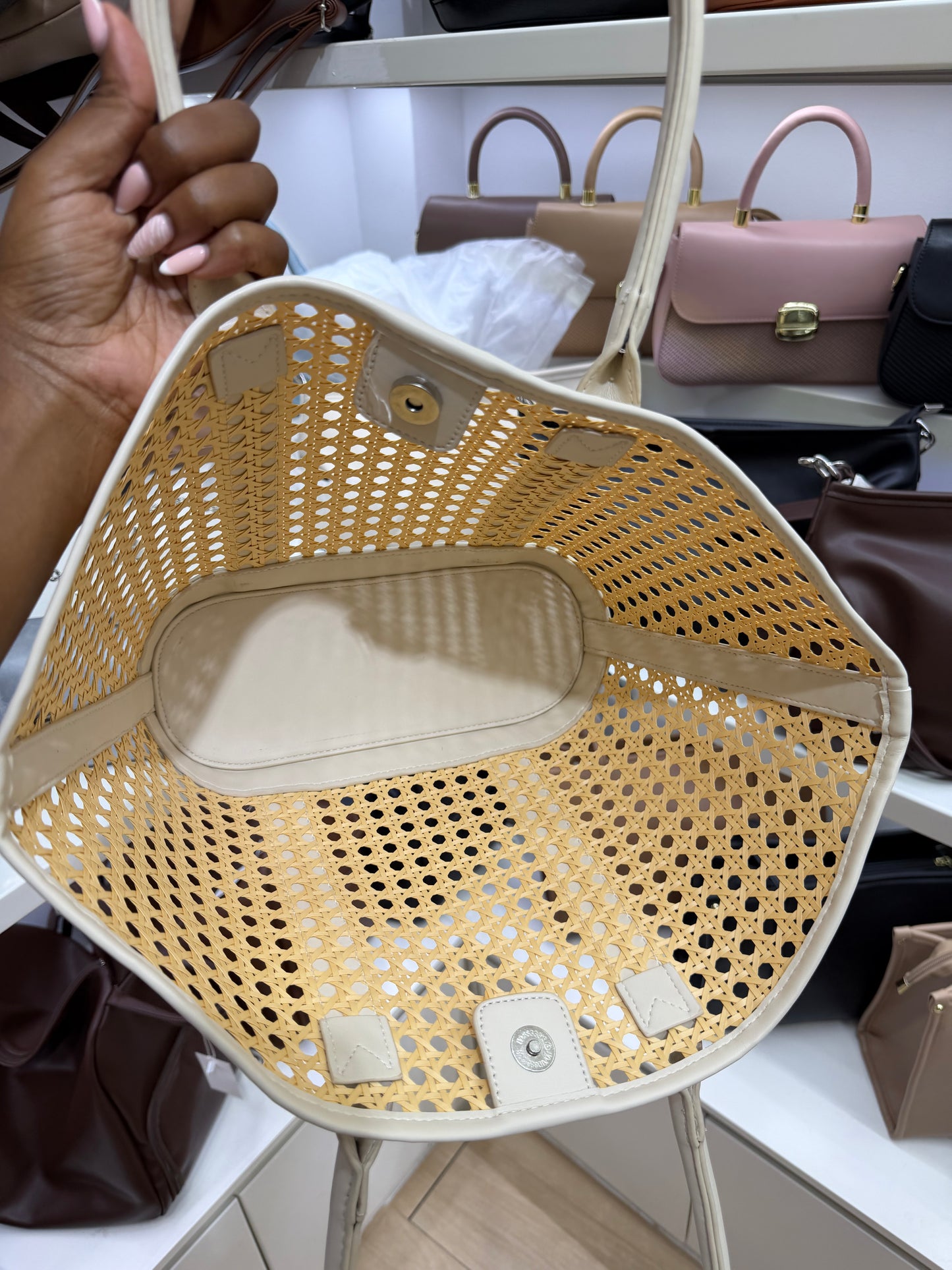 Beach mesh Straw bag