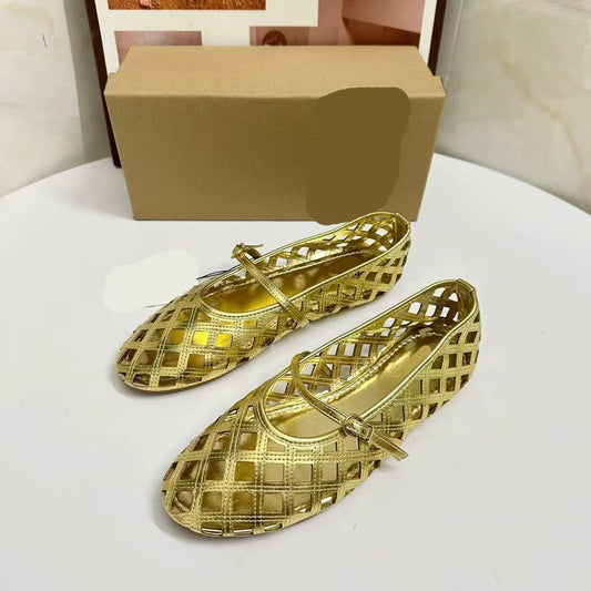 Christina gold flats