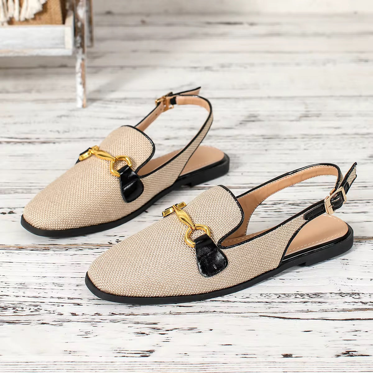 Julie sling back loafer flats