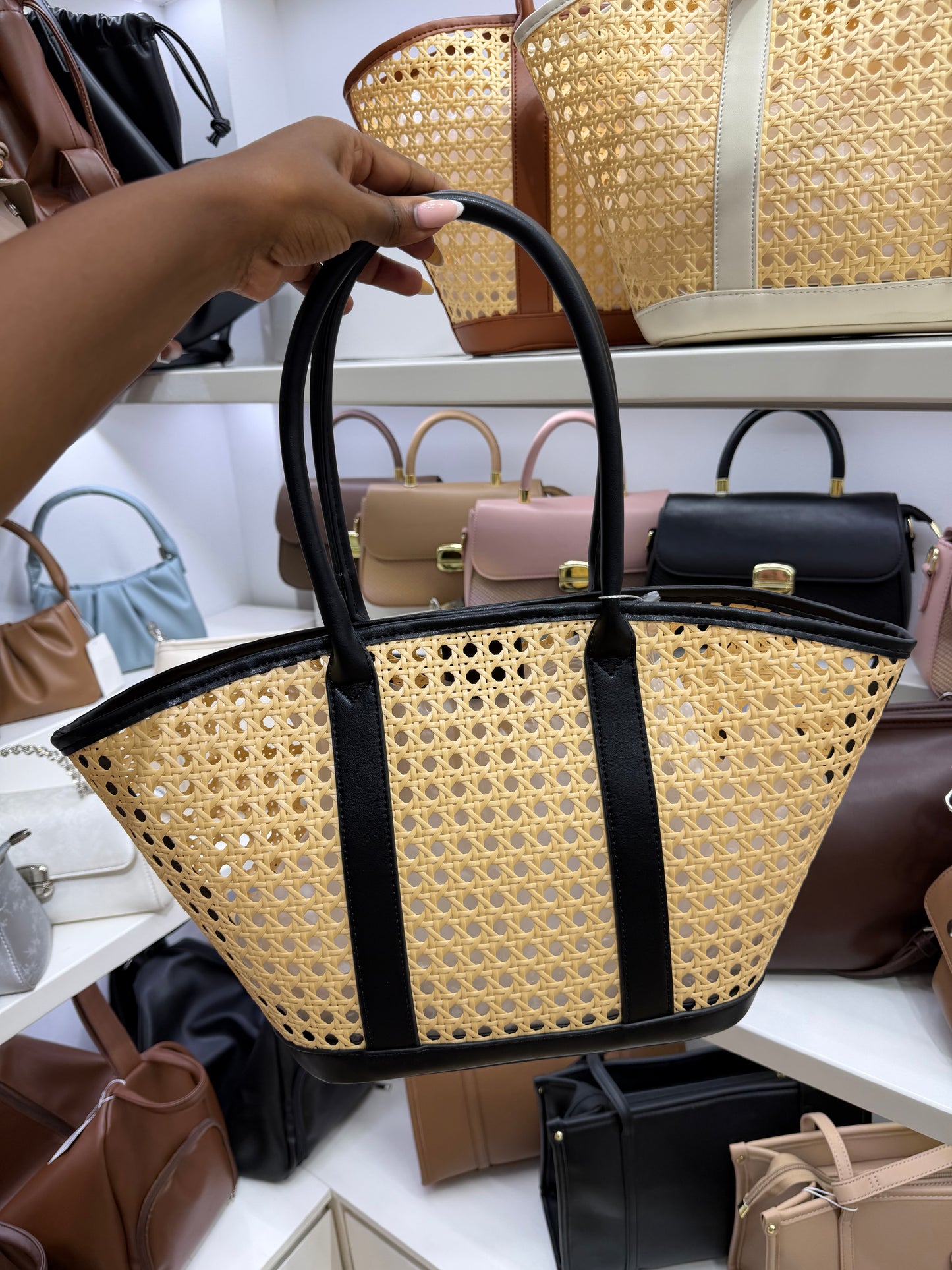 Beach mesh Straw bag