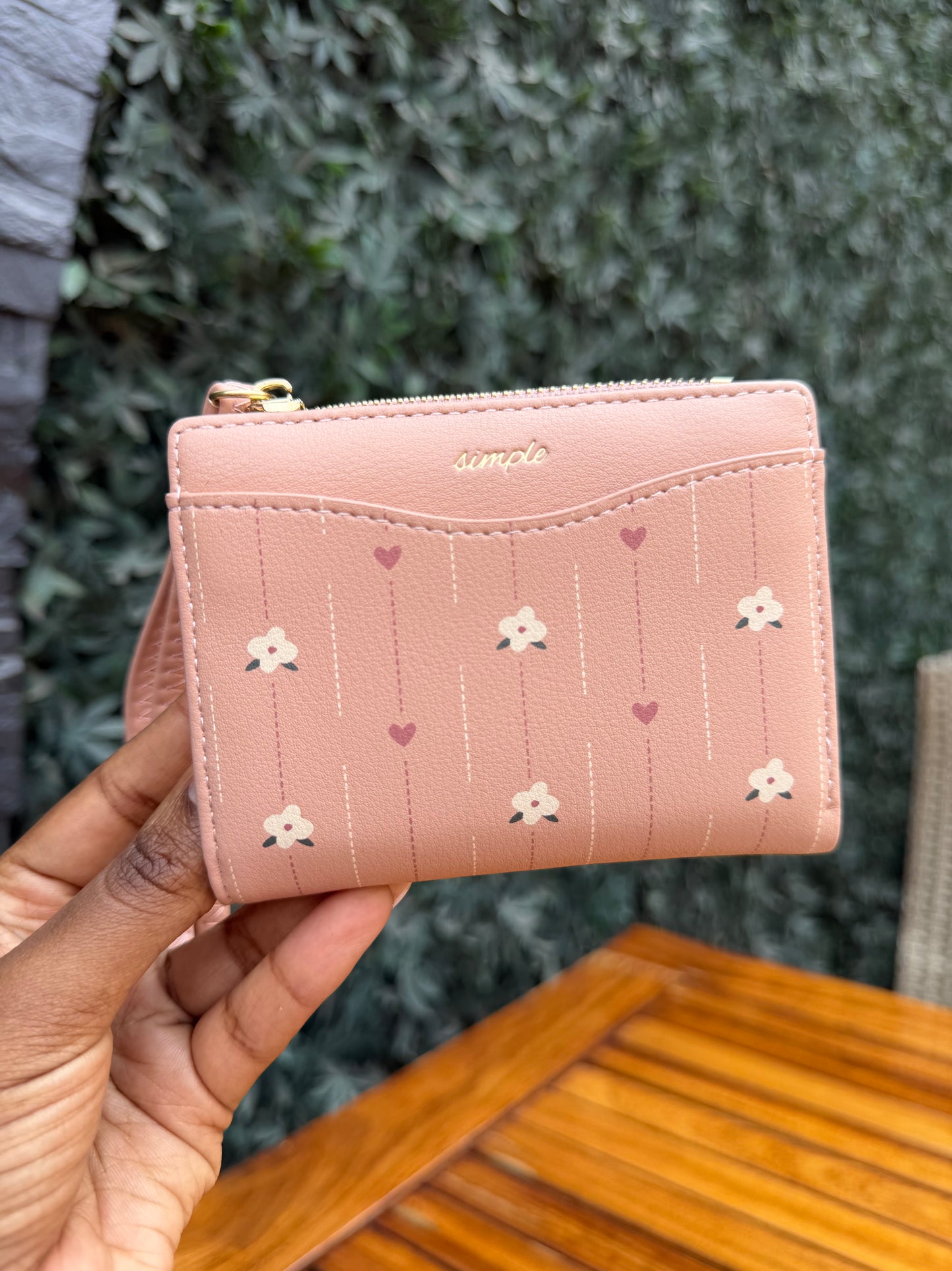 Floral simple mini wallet with coin purse