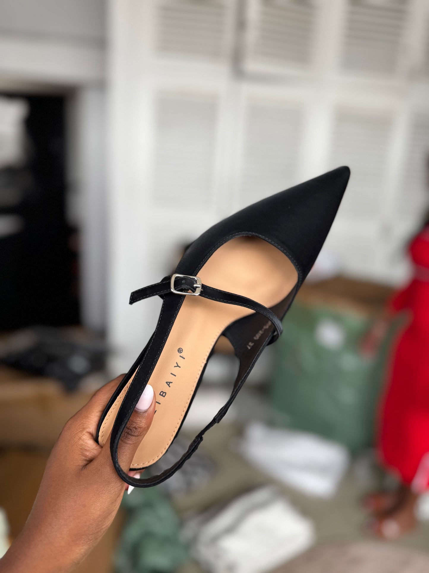 Lavendar double padded heels