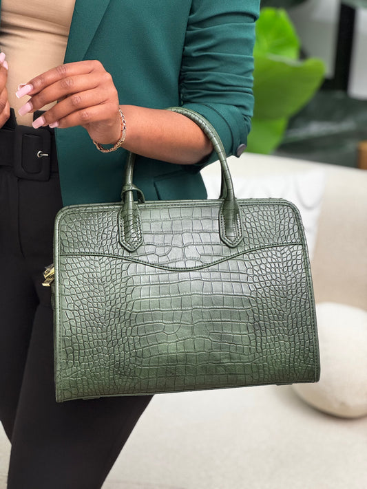 Karl croc print handbag