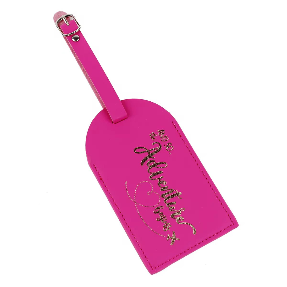 And so the adventure begins LUGGAGE TAG ONLY