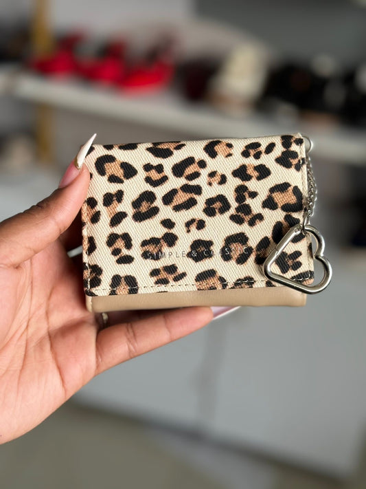 Animal print mini wallet