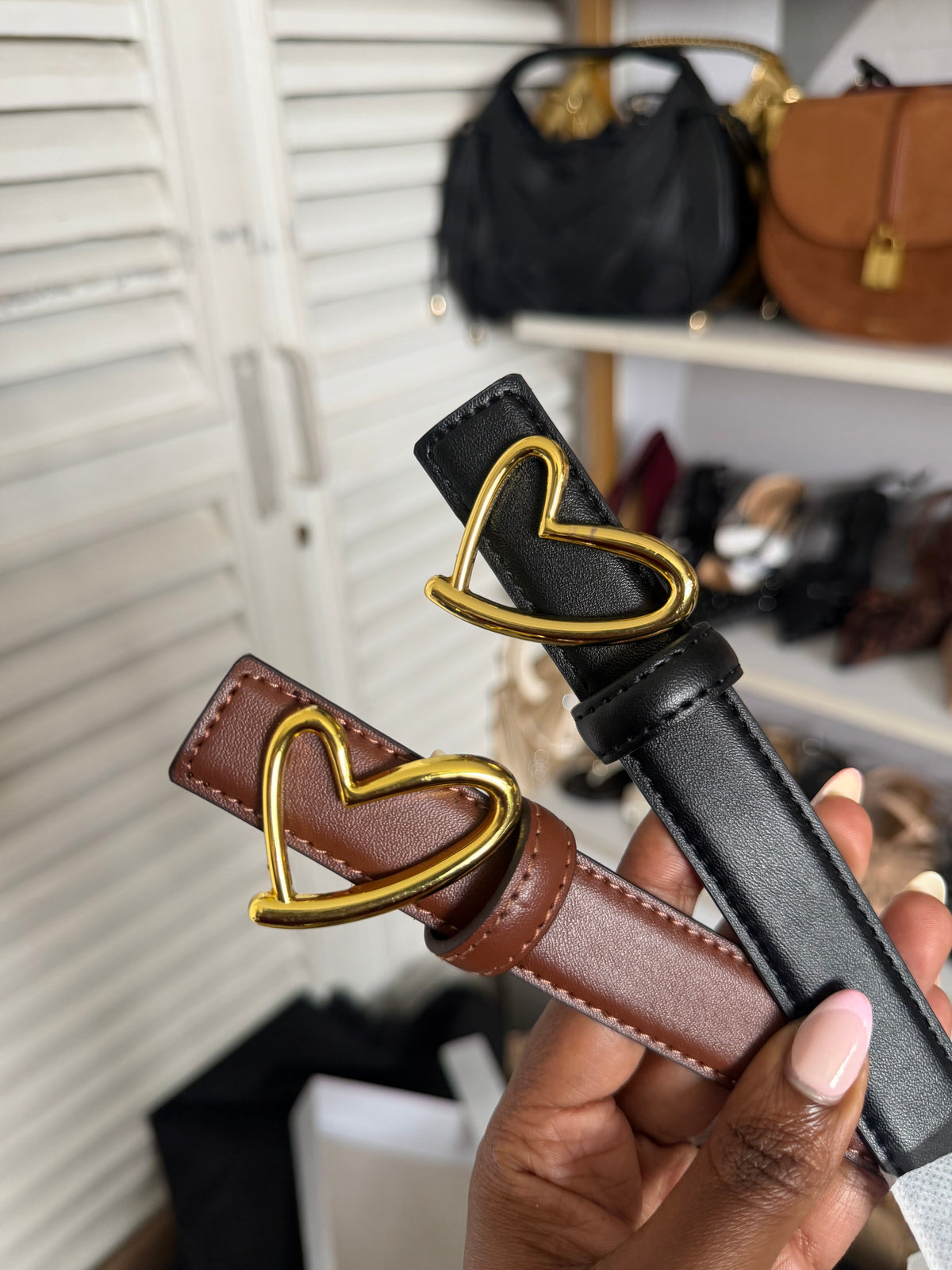 Love heart shaped thick belt