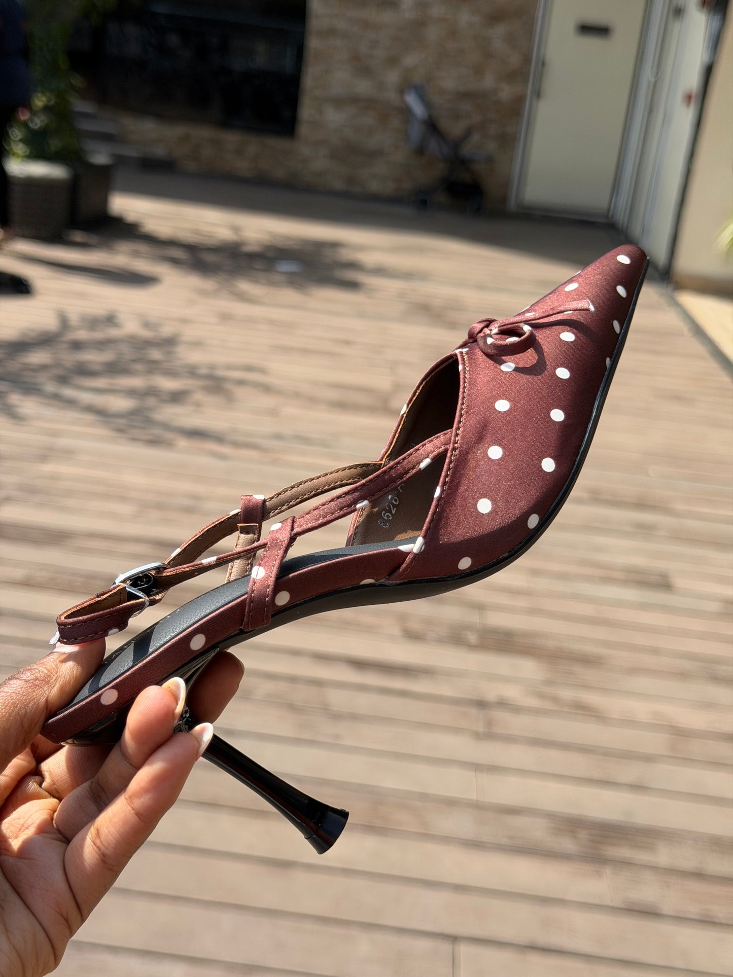 Essie polka dot heels
