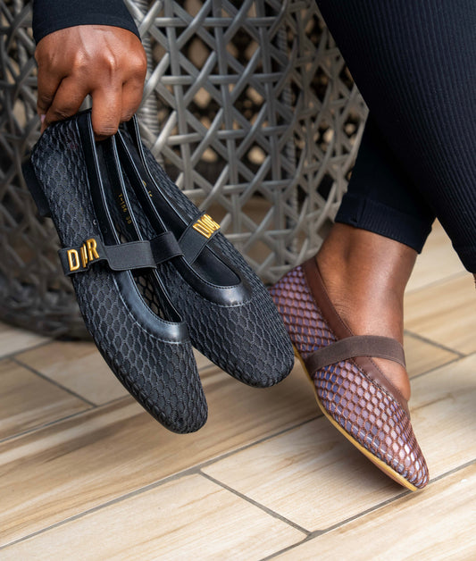 Diorr ballerina mesh flats