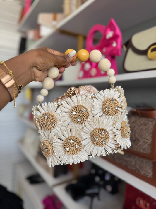 Floral luxe clutch bag