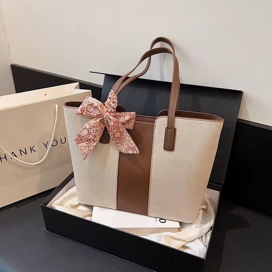 Two toned tote bag