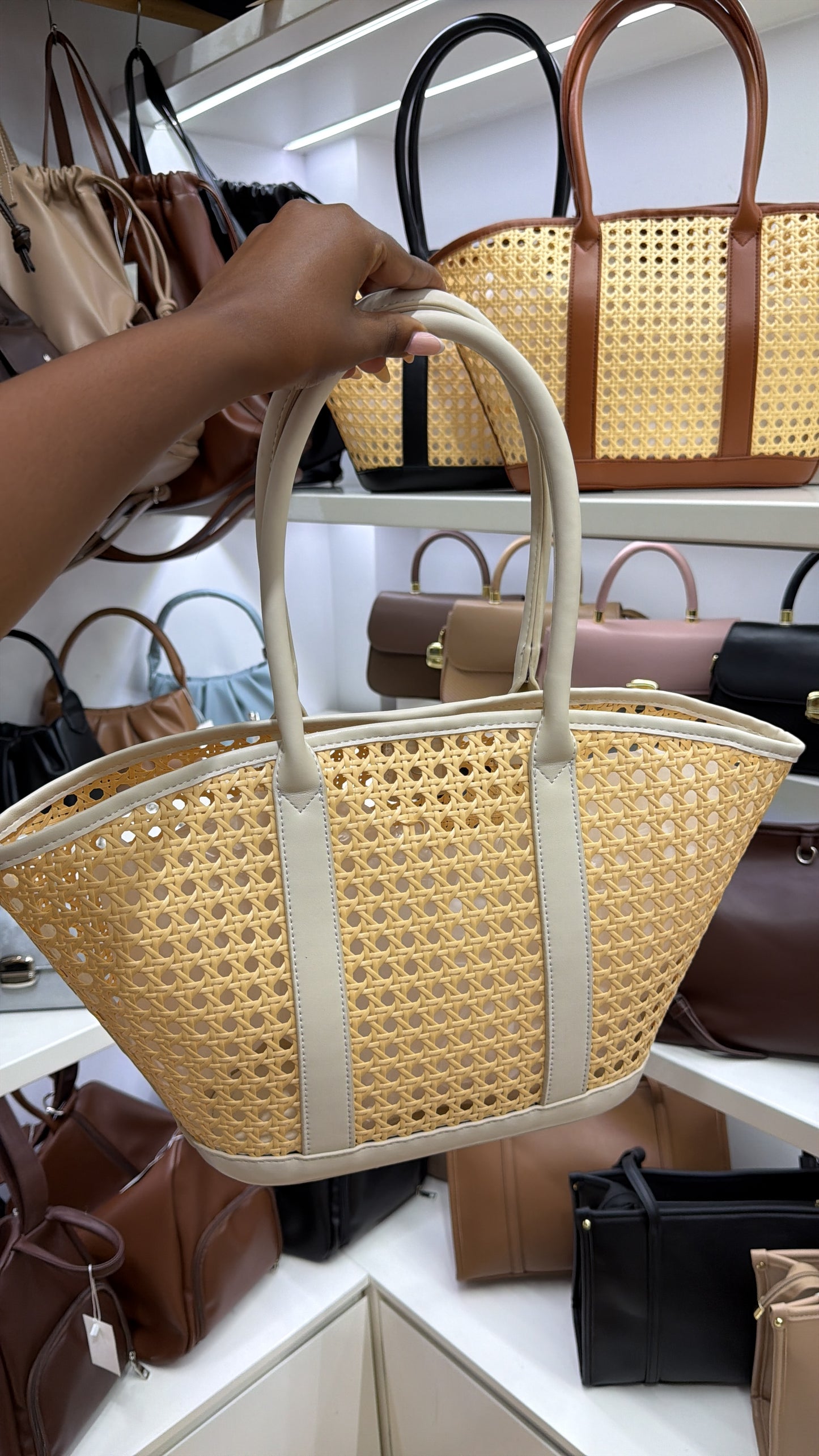 Beach mesh Straw bag