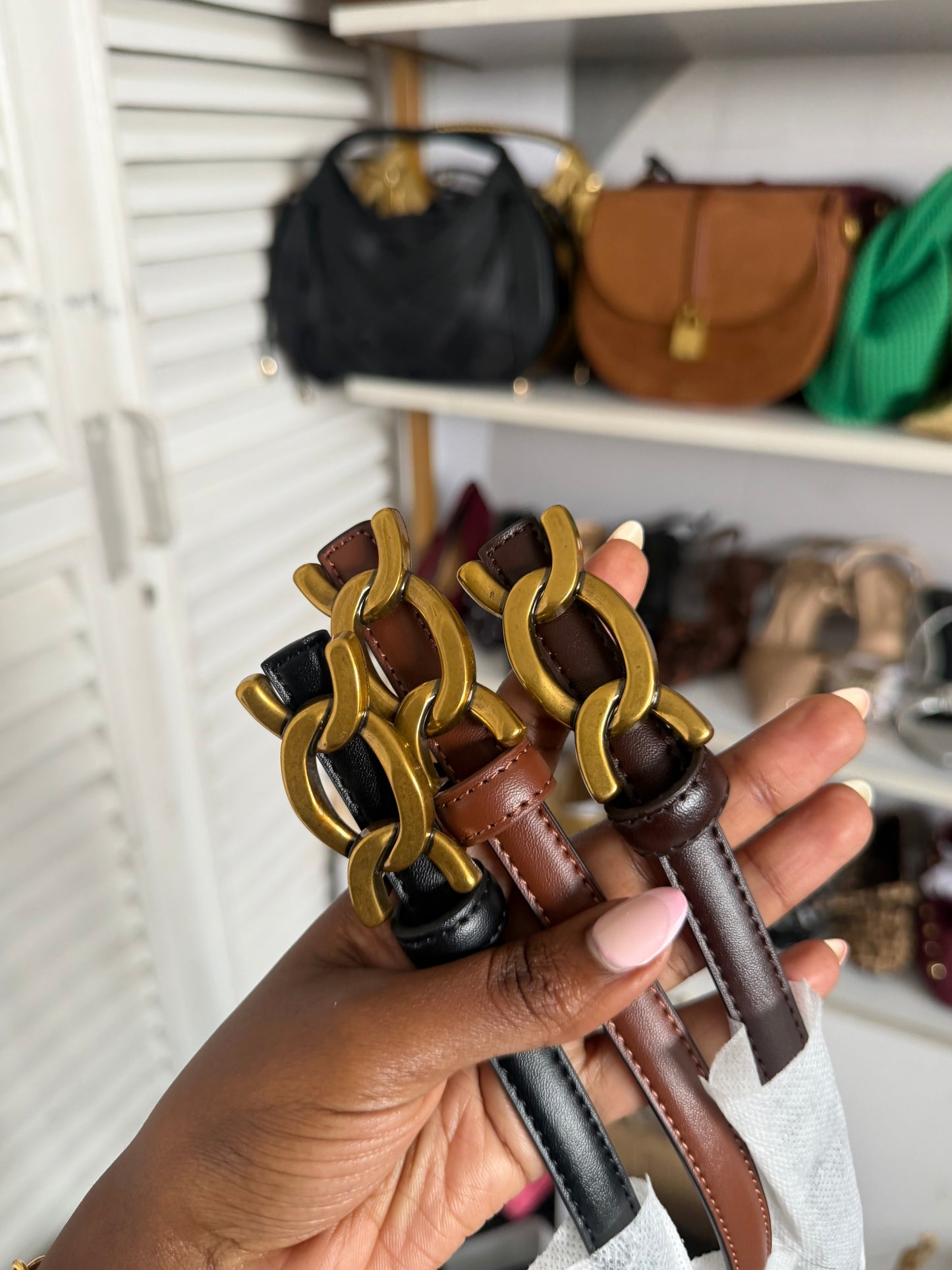 Knot shaped slim belt