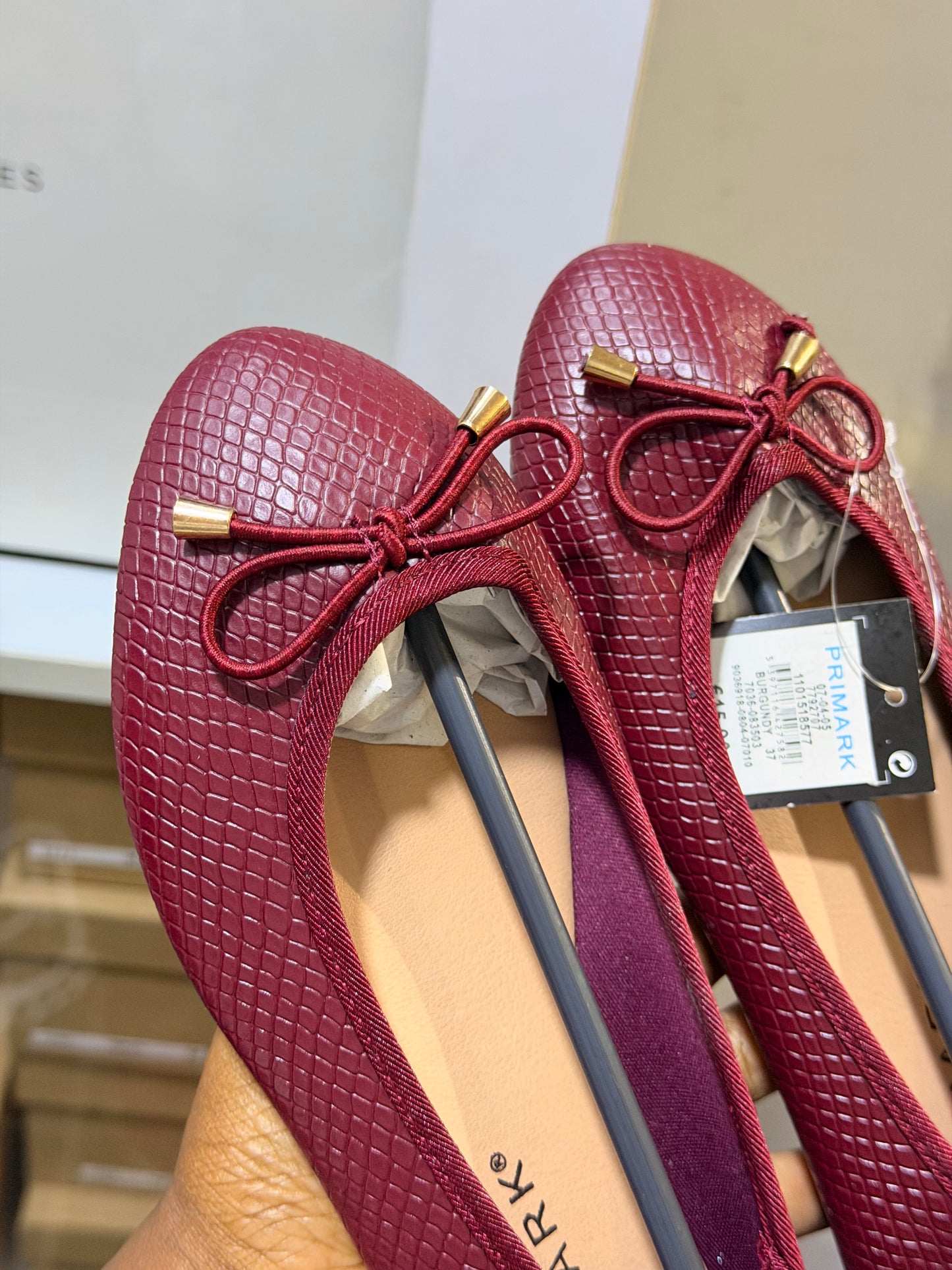 Croc print doll shoes
