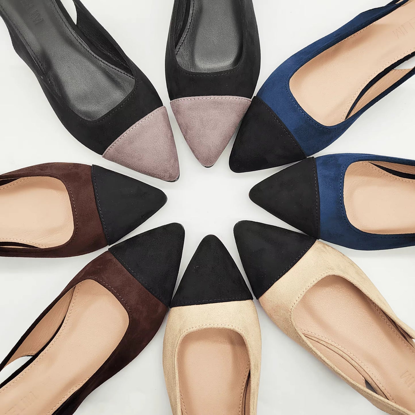 Lyla suede flats/sling backs