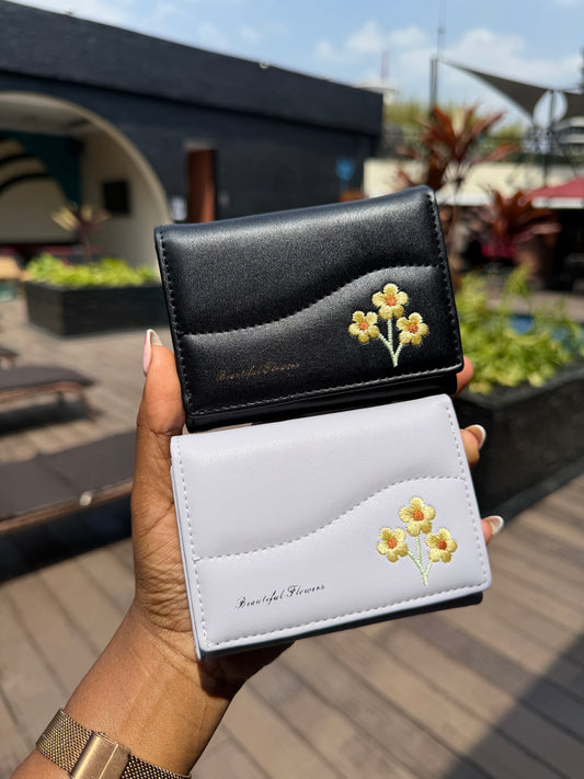 Beautiful flower mini wallet