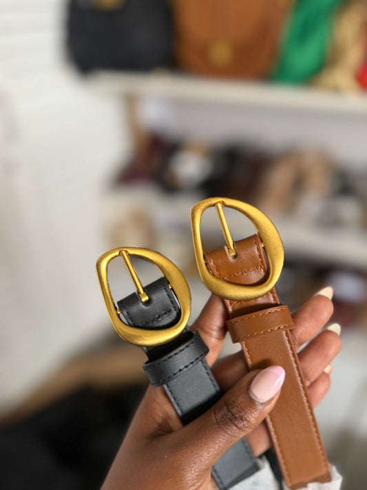 Oval shaped thick belt