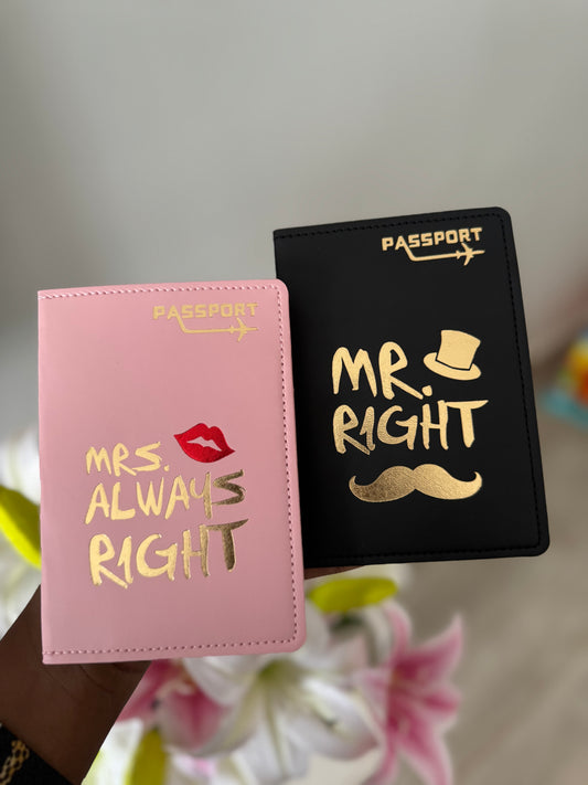 Couple passport covers