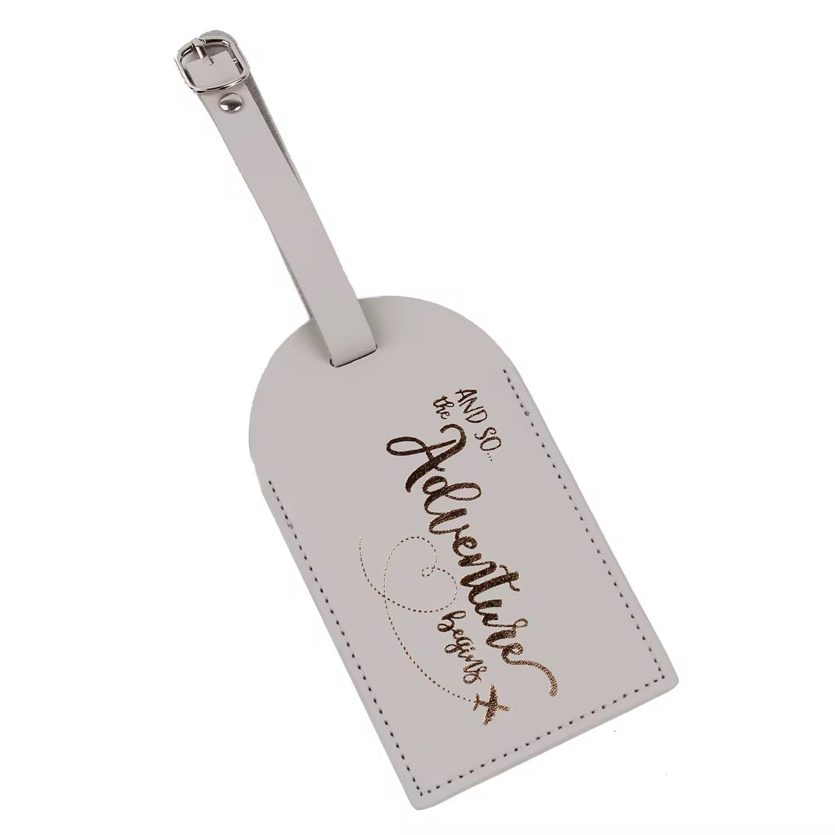 And so the adventure begins LUGGAGE TAG ONLY