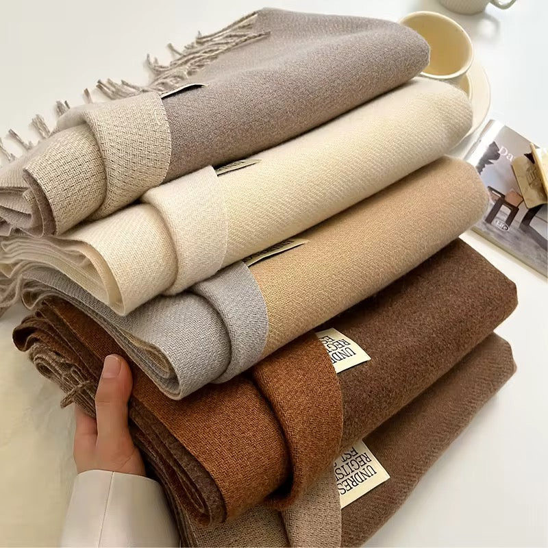 Cashmere plain coloured scarves