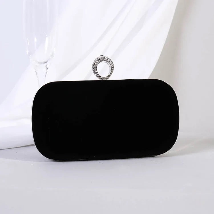 Ria Velvet clutch bag