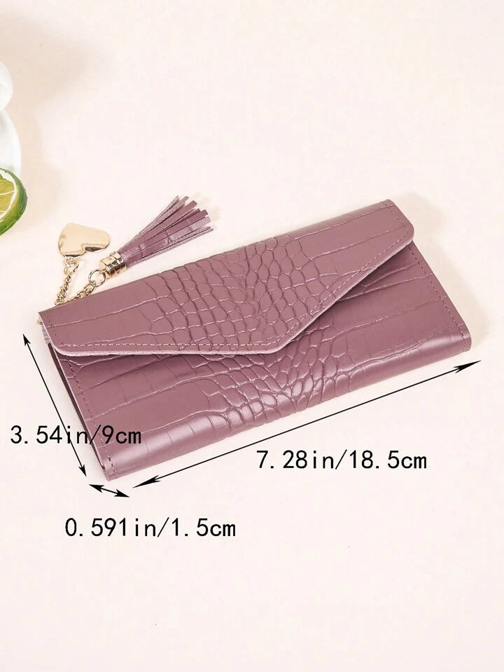 Croc print wallet