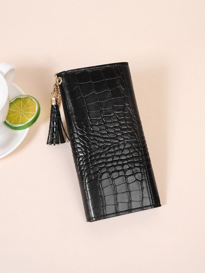 Croc print wallet