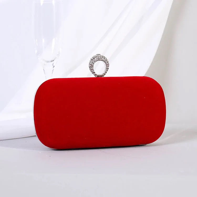 Ria Velvet clutch bag