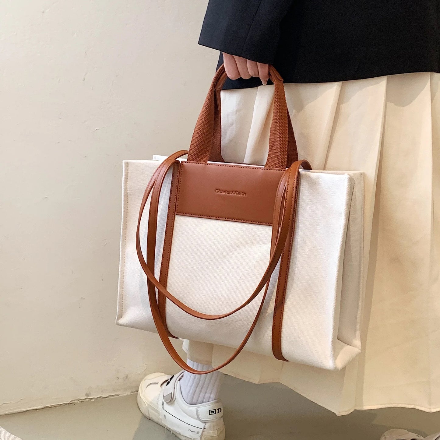 CK canvas tote bag