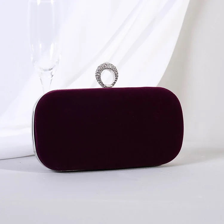 Ria Velvet clutch bag