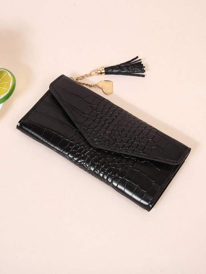 Croc print wallet